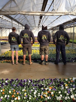 Landscapers At The Greenhouse  T-Shirt Photo