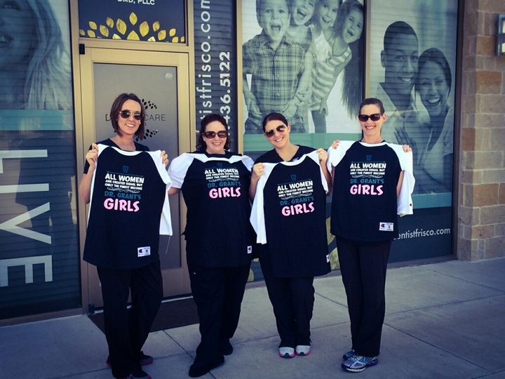 Dr. Grant's Girls And Their New Custom Ink Shirts T-Shirt Photo