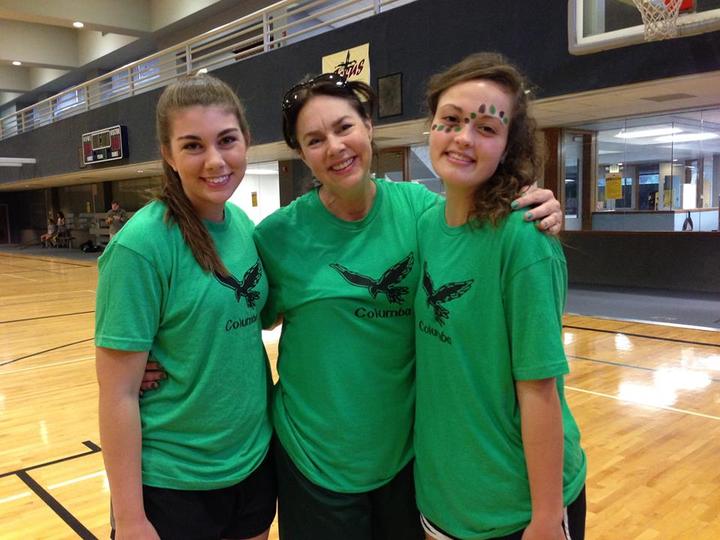 Columba House Master And Senior Girls On Field Day T-Shirt Photo