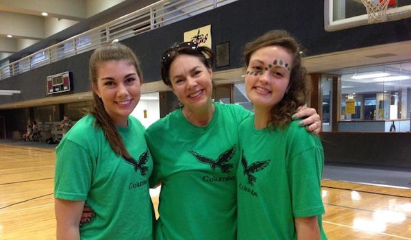 Picture of Columba House Master And Senior Girls On Field Day Custom T-Shirt Design Columba House Master And Senior Girls On Field Day T-Shirt Photo