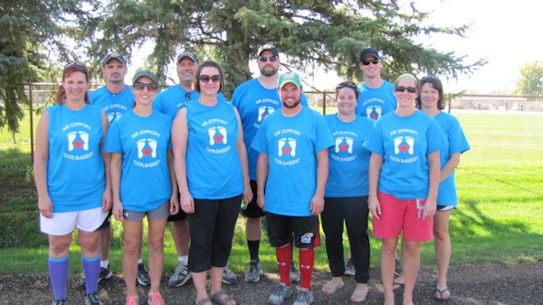 Kickball Team Supporting Nicu Babies T-Shirt Photo