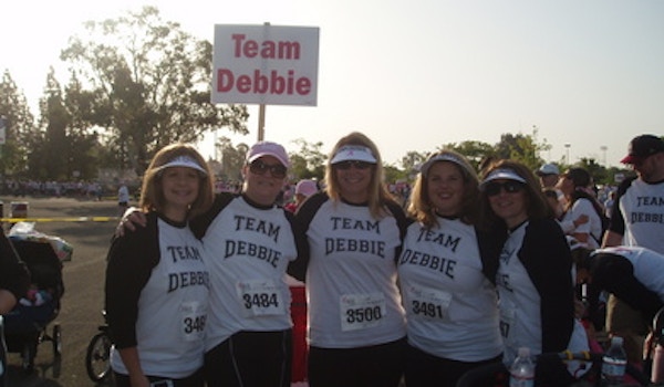 Picture of Team Debbie At The Susan G Komen Breast Cancer Walk In Sac Custom T-Shirt Design Team Debbie At The Susan G Komen Breast Cancer Walk In Sac T-Shirt Photo