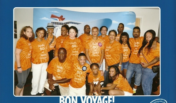 Picture of Michelle's 50 & Fabulous Birthday Cruise Custom T-Shirt Design Michelle's 50 & Fabulous Birthday Cruise T-Shirt Photo