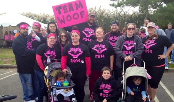 Team Woof Making Strides For Breast Cancer! T-Shirt Photo