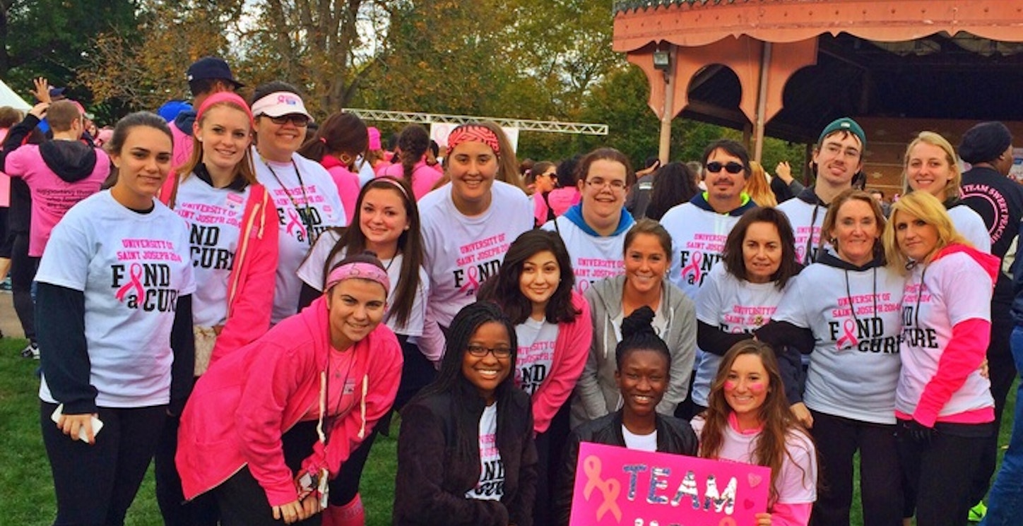 Picture of Making Strides Against Breast Cancer Custom T-Shirt Design Making Strides Against Breast Cancer T-Shirt Photo