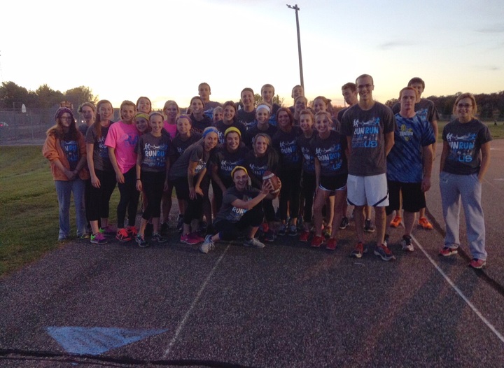 Running The Football T-Shirt Photo