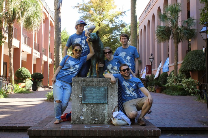 Clyde The Cougar And The Charleston Crew T-Shirt Photo