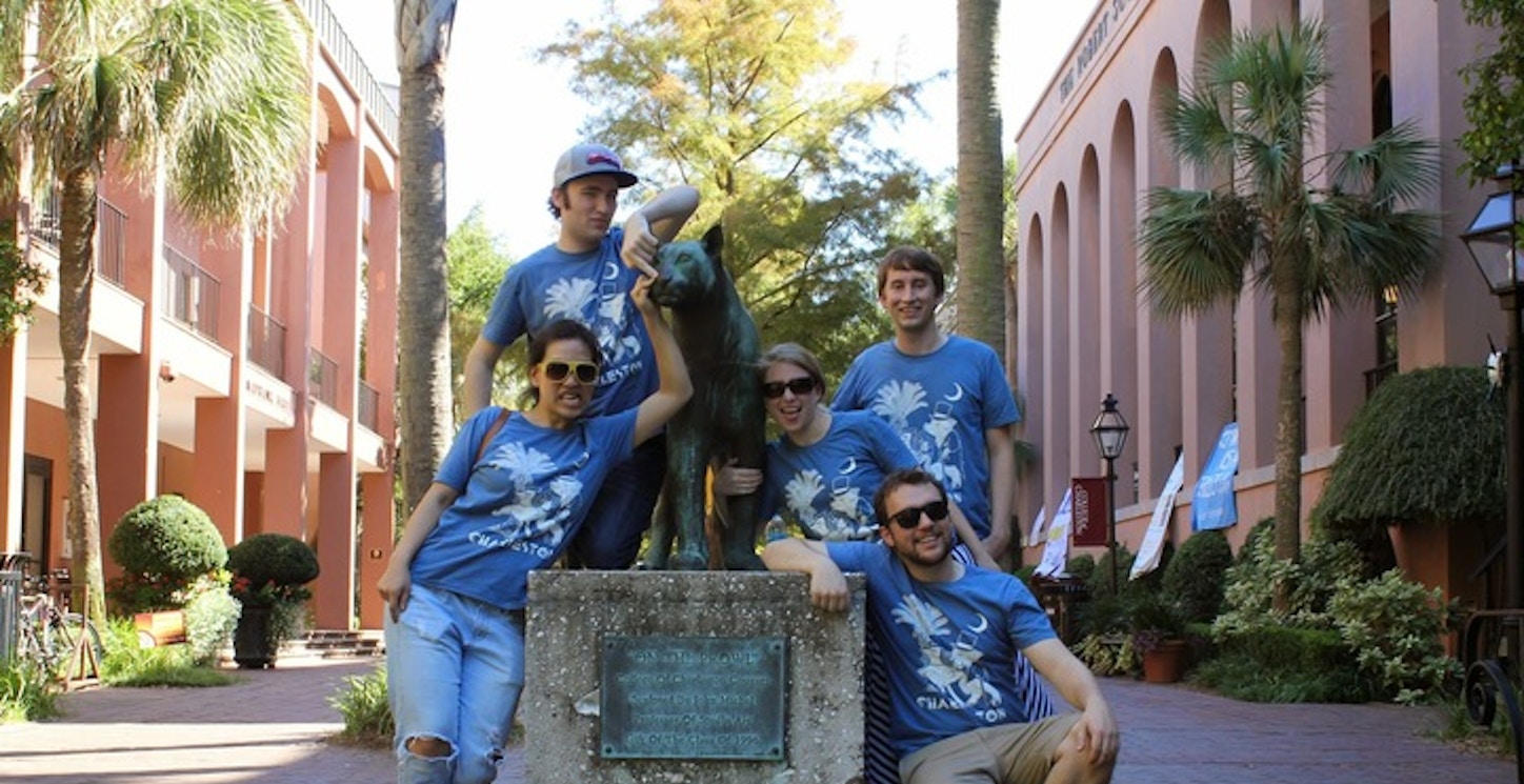 Clyde The Cougar And The Charleston Crew T-Shirt Photo