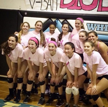 Vikings Volleyball Supports Breast Cancer With Custom Ink Shirts! T-Shirt Photo