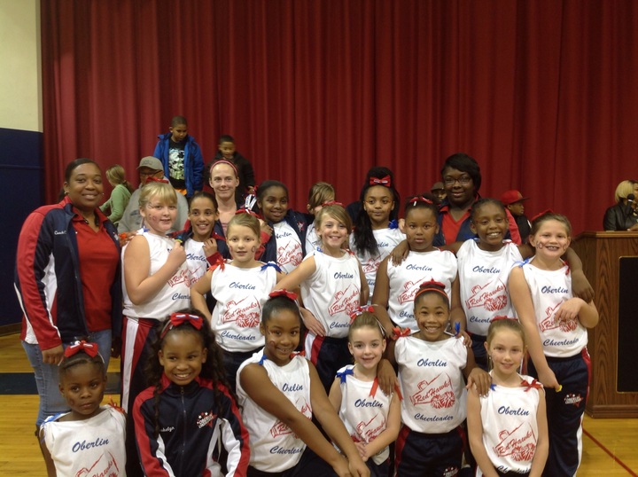 Oberlin Red Hawks Youth Cheer T-Shirt Photo