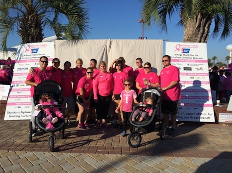 Team Bombshells At The Making Strides Against Breast Cancer Walk Ft Walton Beach, Fl T-Shirt Photo