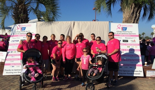 Team Bombshells At The Making Strides Against Breast Cancer Walk Ft Walton Beach, Fl T-Shirt Photo
