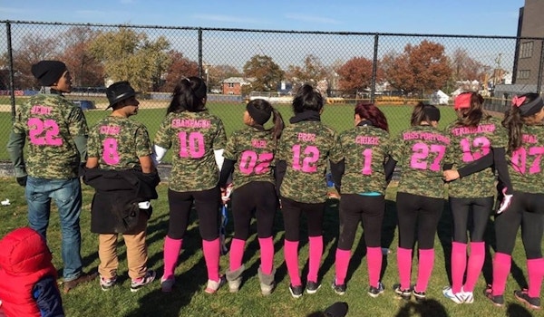 The Veterans At The Ladies Flag Football Game! T-Shirt Photo
