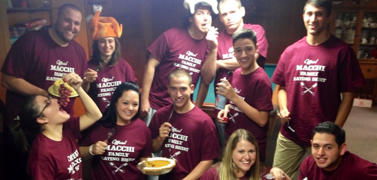 We <3 Our Macchi Family Eating Shirts!  T-Shirt Photo