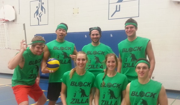 Blockzilla Volleyball  T-Shirt Photo