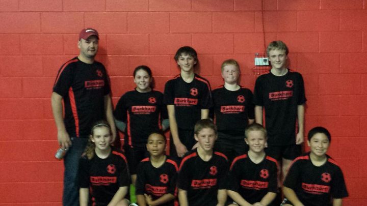 Dowagiac Indoor Soccer   Burkhart Advertising T-Shirt Photo