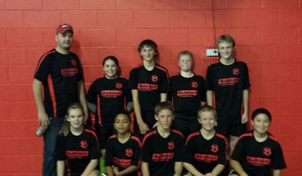 Picture of Dowagiac Indoor Soccer Burkhart Advertising Custom T-Shirt Design Dowagiac Indoor Soccer Burkhart Advertising T-Shirt Photo