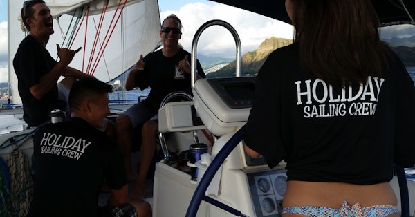 Whale Watch Sail Off Diamond Head, Hawaii  T-Shirt Photo