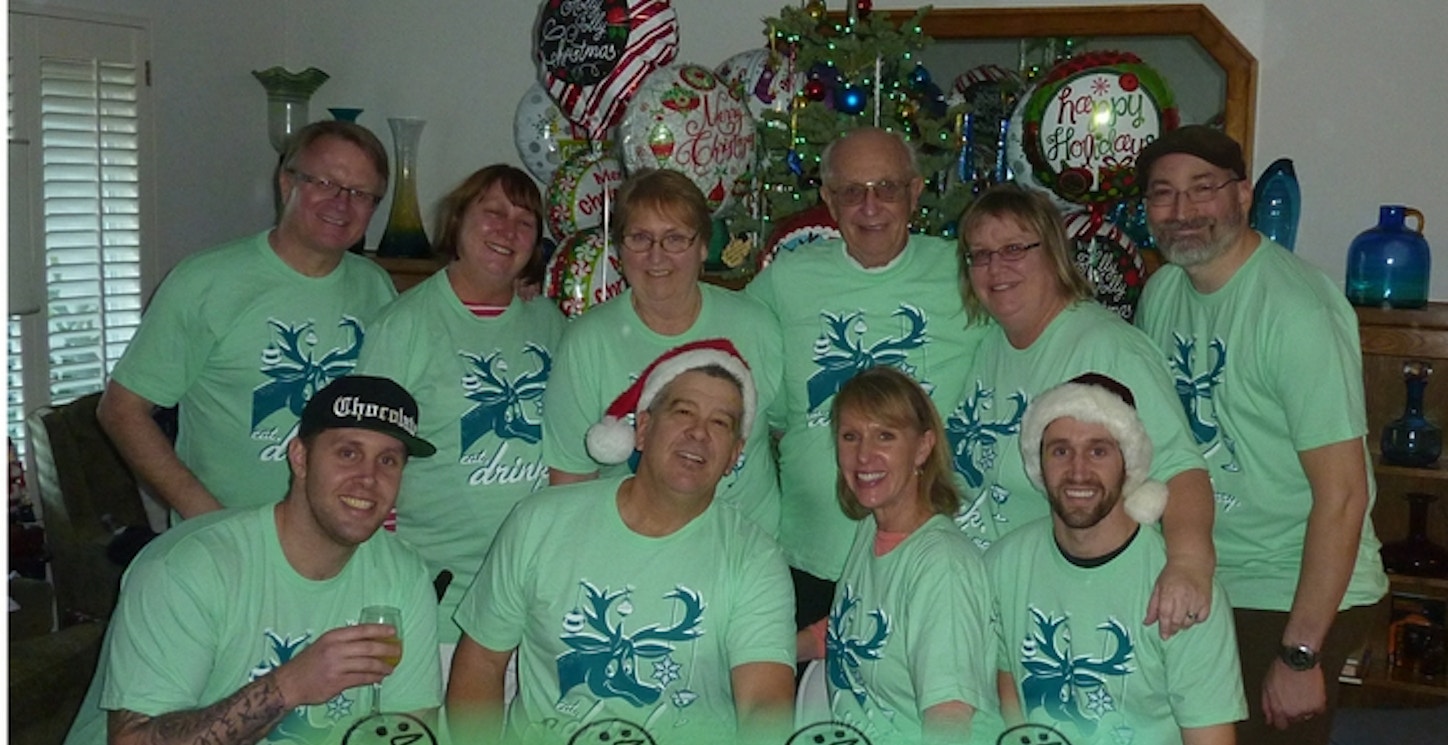The Merry Family At Christmas T-Shirt Photo