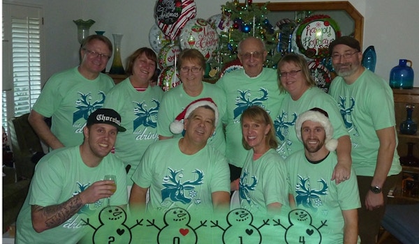 The Merry Family At Christmas T-Shirt Photo