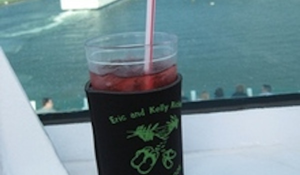Our Wedding Koozie On Our Honeymoon! T-Shirt Photo