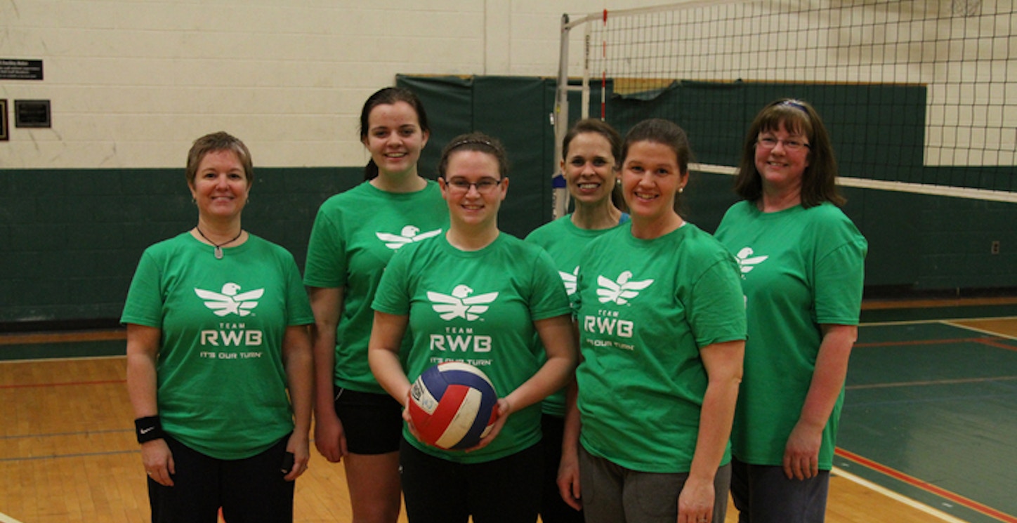 Team Rwb Lock Haven Wmspt Ladies Volleyball T-Shirt Photo
