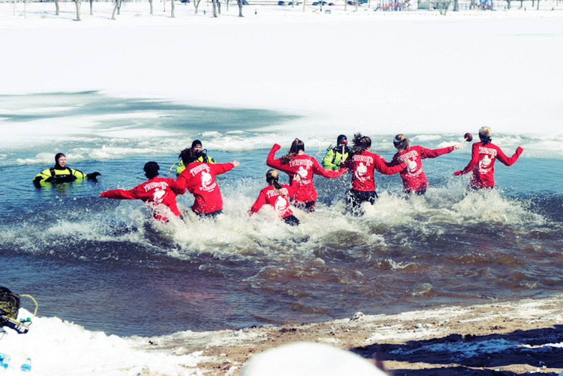 Thunder Plungers Take The Plunge For Special Olympics T-Shirt Photo