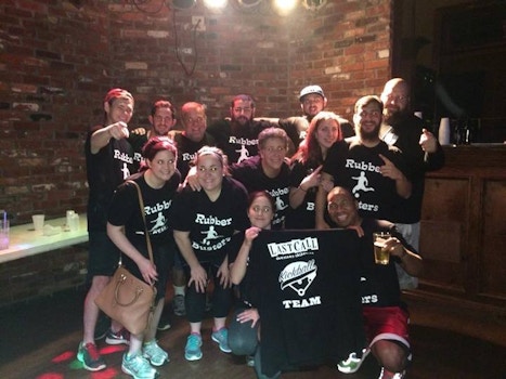Rubber Busters   Kickball Team T-Shirt Photo