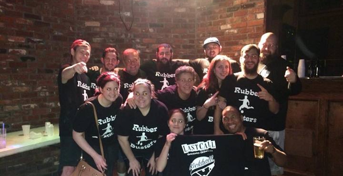 Rubber Busters   Kickball Team T-Shirt Photo