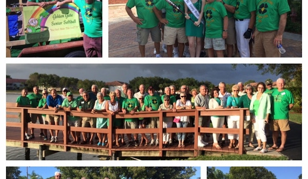 The Golden Gate Senior Softball League At The Naples, Florida St. Patrick's Day Parade And Party T-Shirt Photo