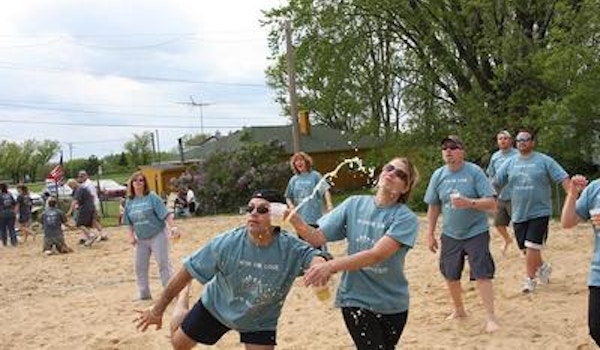 Beer In Hand Volleyball Tourney T-Shirt Photo