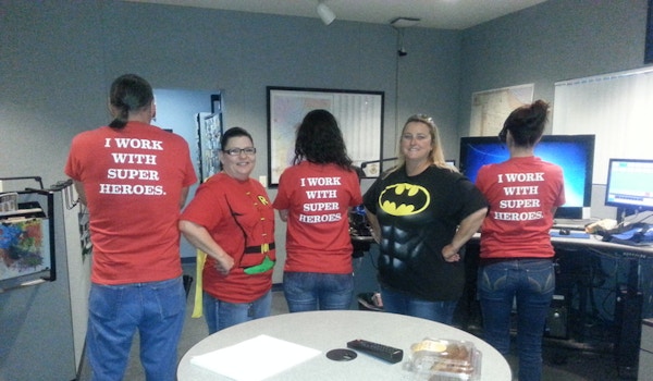 Superheros Behind The Scene T-Shirt Photo