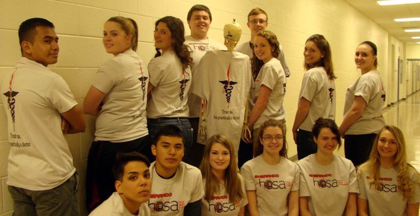 Picture of Sherando Health Occupations Students Of America Custom T-Shirt Design Sherando Health Occupations Students Of America T-Shirt Photo