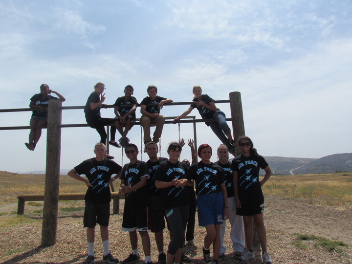 Afjrotc In Action Obstacle Course Camp Pendleton T-Shirt Photo