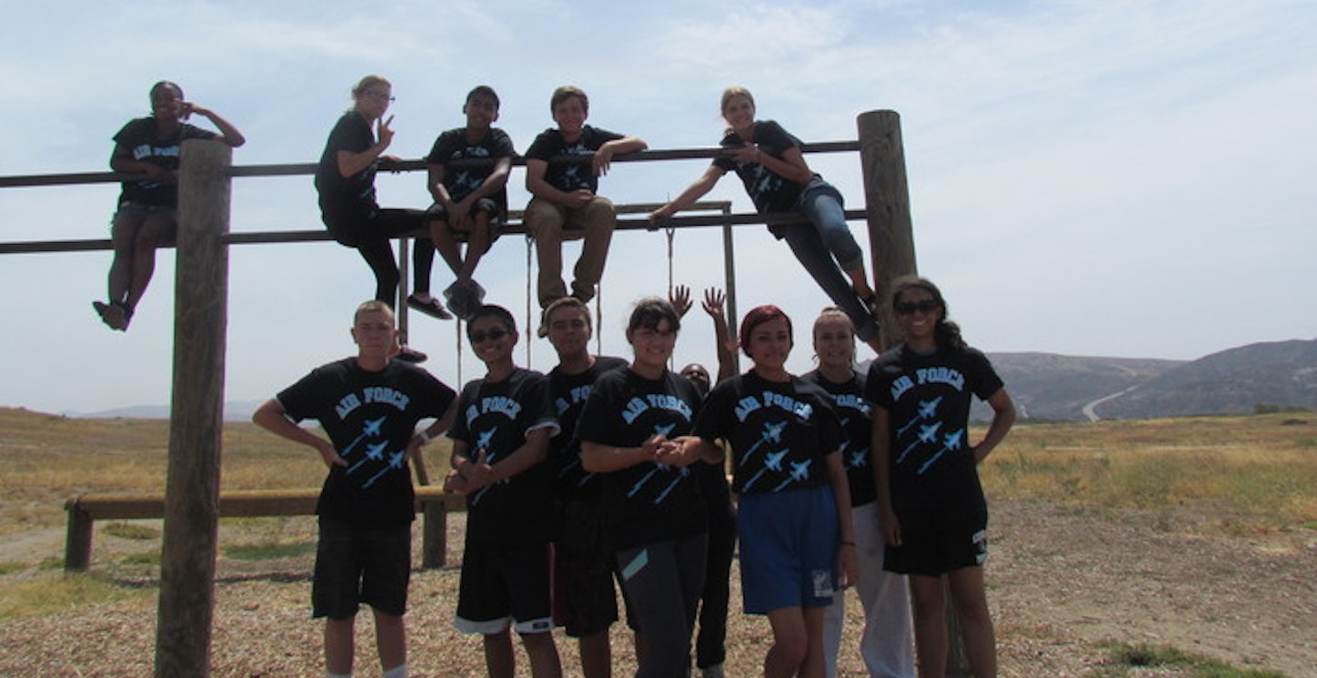 Afjrotc In Action Obstacle Course Camp Pendleton T-Shirt Photo