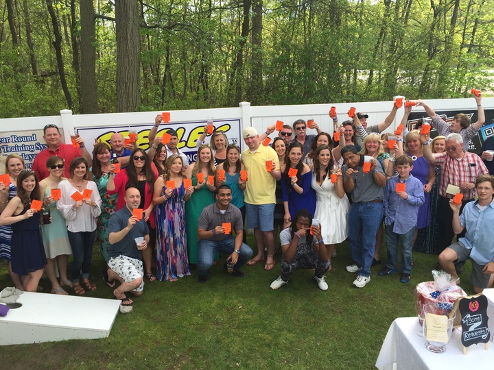 Meghan And Bruce's Engagement Koozies! T-Shirt Photo
