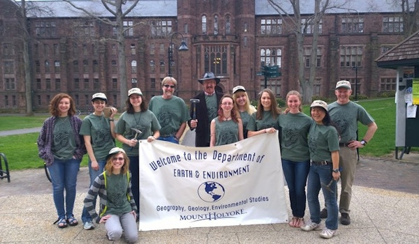 Mhc Geologists Show Off Their New Shirts. T-Shirt Photo