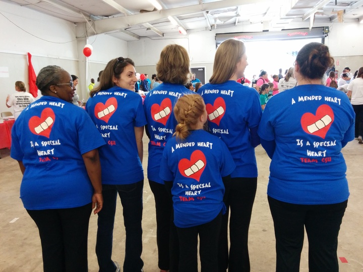 Team Csu At The Congenital Heart Walk T-Shirt Photo