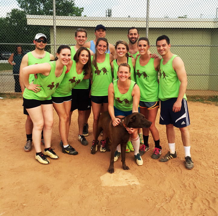 Brown Chicken Brown Cow Kickball Team T-Shirt Photo