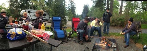 Alder Lake Washington State Lets Roll Em Camping Club T-Shirt Photo