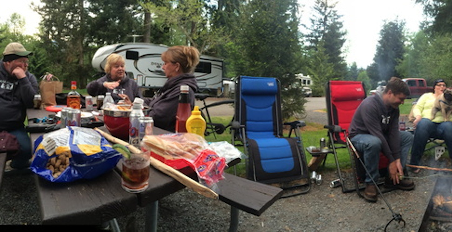 Alder Lake Washington State Lets Roll Em Camping Club T-Shirt Photo