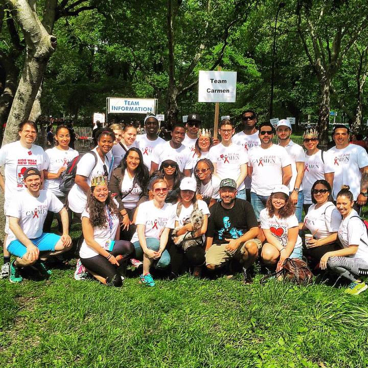 Team Carmen Aids Walk Ny 2015 T-Shirt Photo