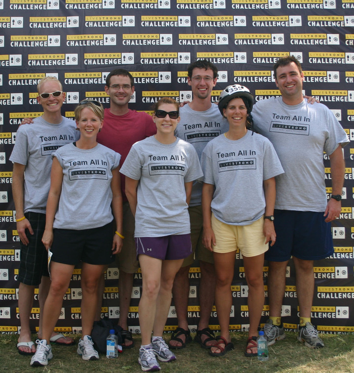 Team All In At The Livestrong Challenge   Philly 2008 T-Shirt Photo