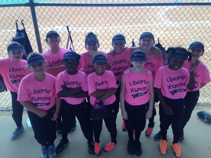 Xtreme 8 U Girls Softball Team T-Shirt Photo
