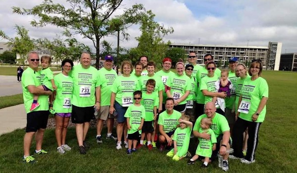 Mary's Purple Cancer Beaters At Purple Stride Indianapolis T-Shirt Photo