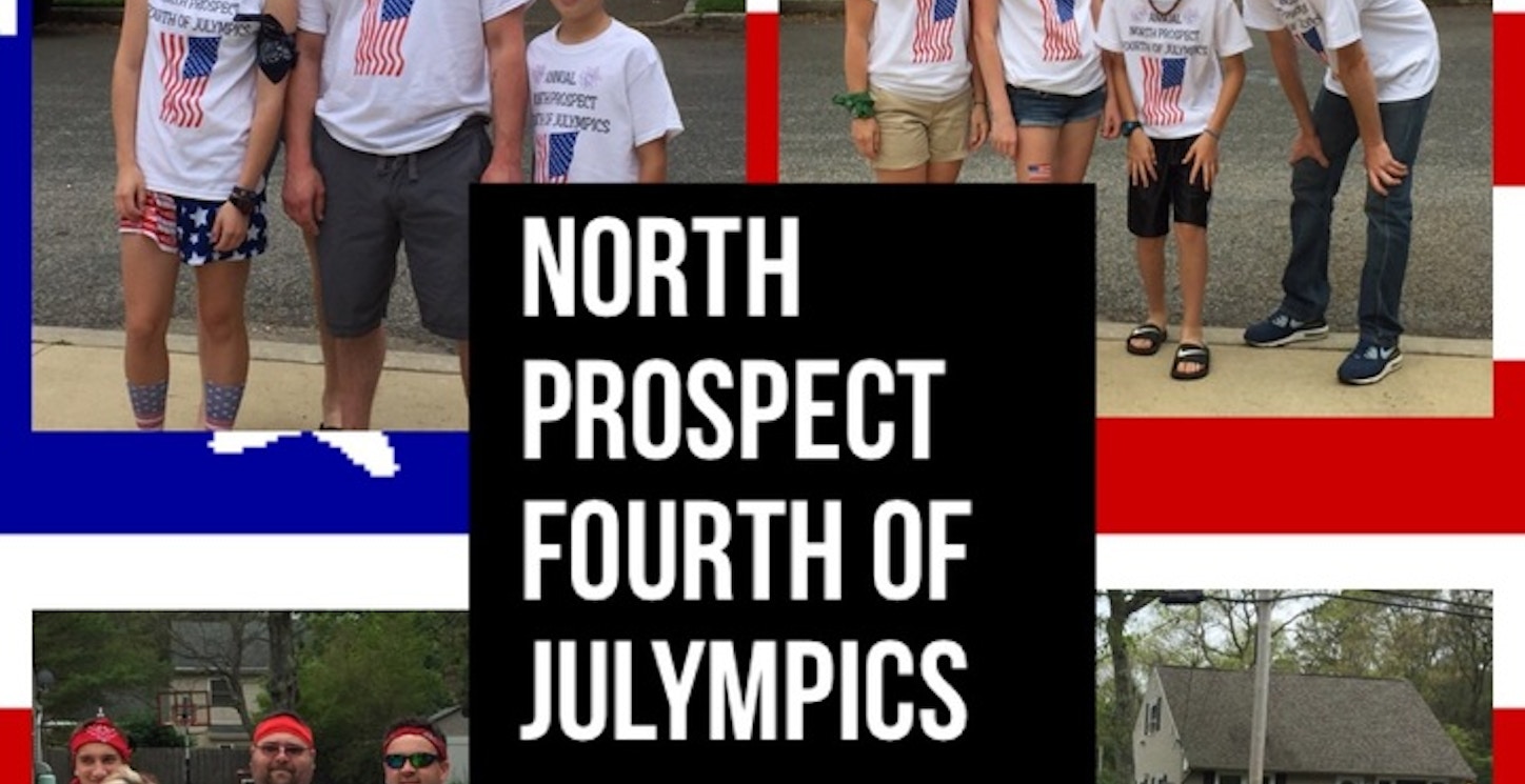 Picture of North Prospect Annual Fourth Of Julympics! Custom T-Shirt Design North Prospect Annual Fourth Of Julympics! T-Shirt Photo