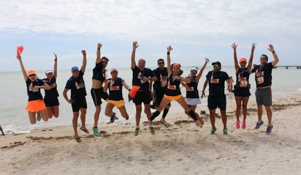 Team Coquis On The Rum At Ragnar Relay Fl Keys Finish Line! T-Shirt Photo