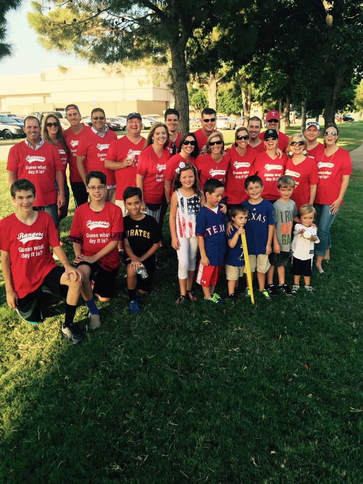 Kelly's Birthday Baseball Surprise Party T-Shirt Photo