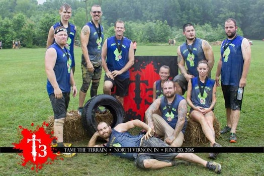 Indy Mud Dawgz After The Tame The Terrain Race!  T-Shirt Photo