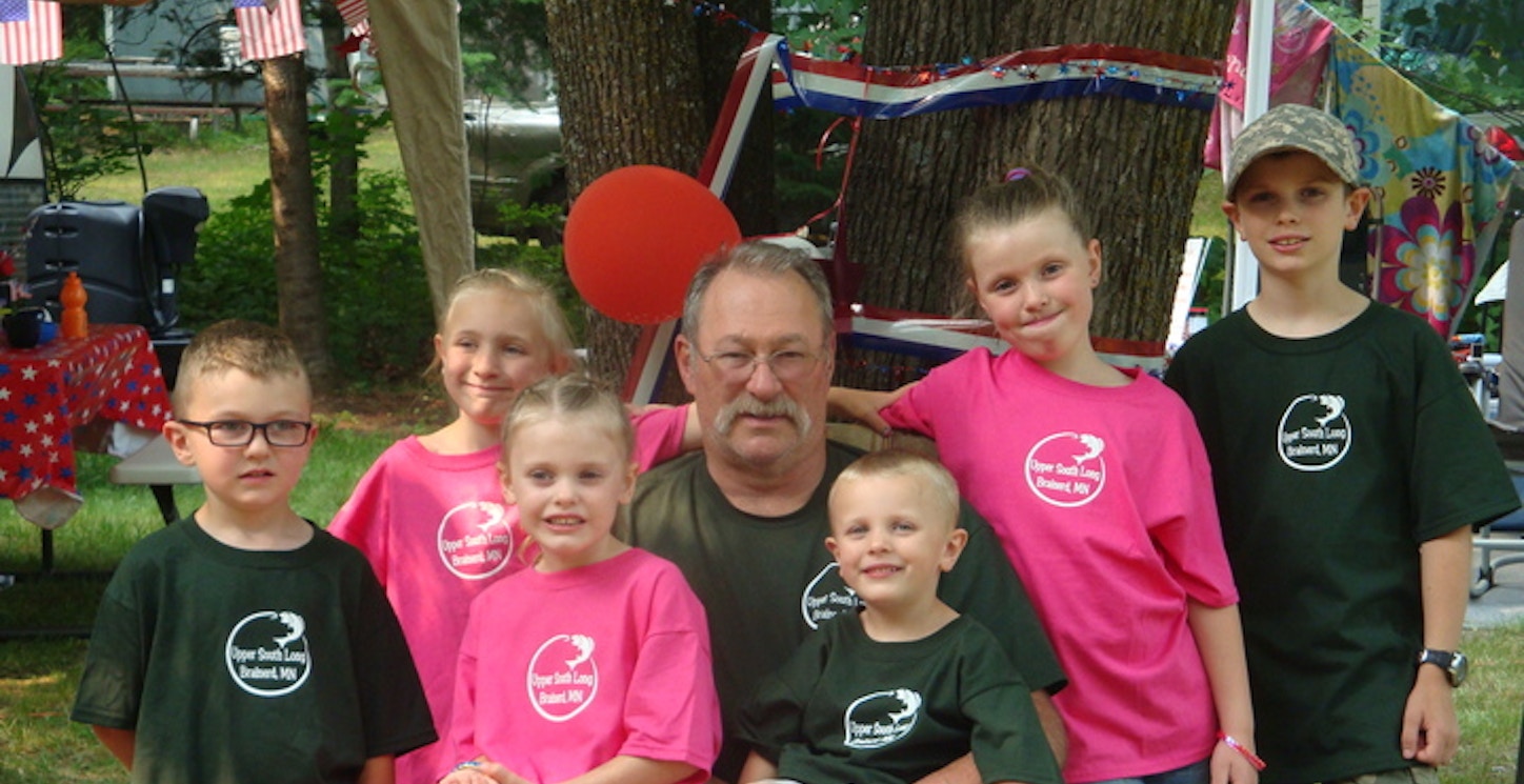 Papa And His Grand Kiddos! T-Shirt Photo